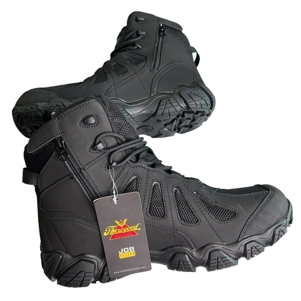 Thorogood Crosstrex Waterproof Work Boots, Black, Men's 13 M - Picture 2 of 10